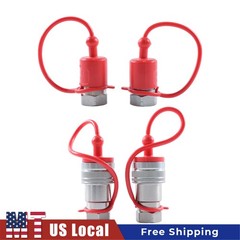 1/2″ Npt Hydraulic Quick Connect Tractor Couplers Ball Pioneer Style 2 Sets