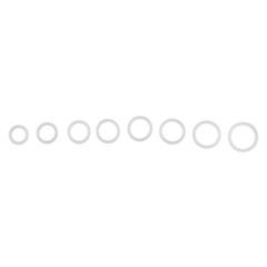 1228 Pcs 32 Size Clear Food Grade Silicone O-Ring Assortment OD 4-32mm