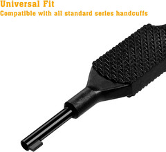 4″ Universal Standard Handcuff Key, Flat Knurled Swivel Key