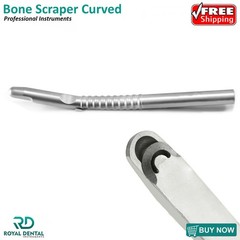 Dental Bone Scraper Harvester Curved With Blade Implant Bone Grafting Collector