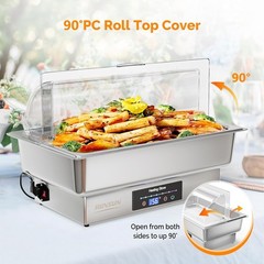 ROVSUN 9QT Electric Chafing Dishes for Buffet with Temperature Control Display