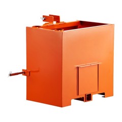 Ballast Box 3 Point Category 1 Tractor 5ft³ Capacity 800lbs Counterweight Orange
