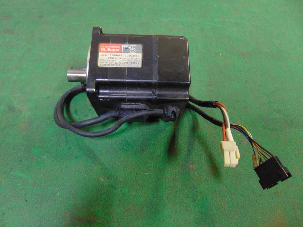 Sanyo Denki AC ServoMotor BL Super P5 200W 200Volt AC 3,000 RPM IP55 Servo Motor