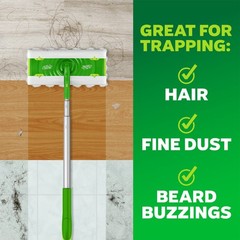Swiffer Hair Magnet Deluxe Starter Kit, 1 pole, 6 Dry & 2 Wet Cloths