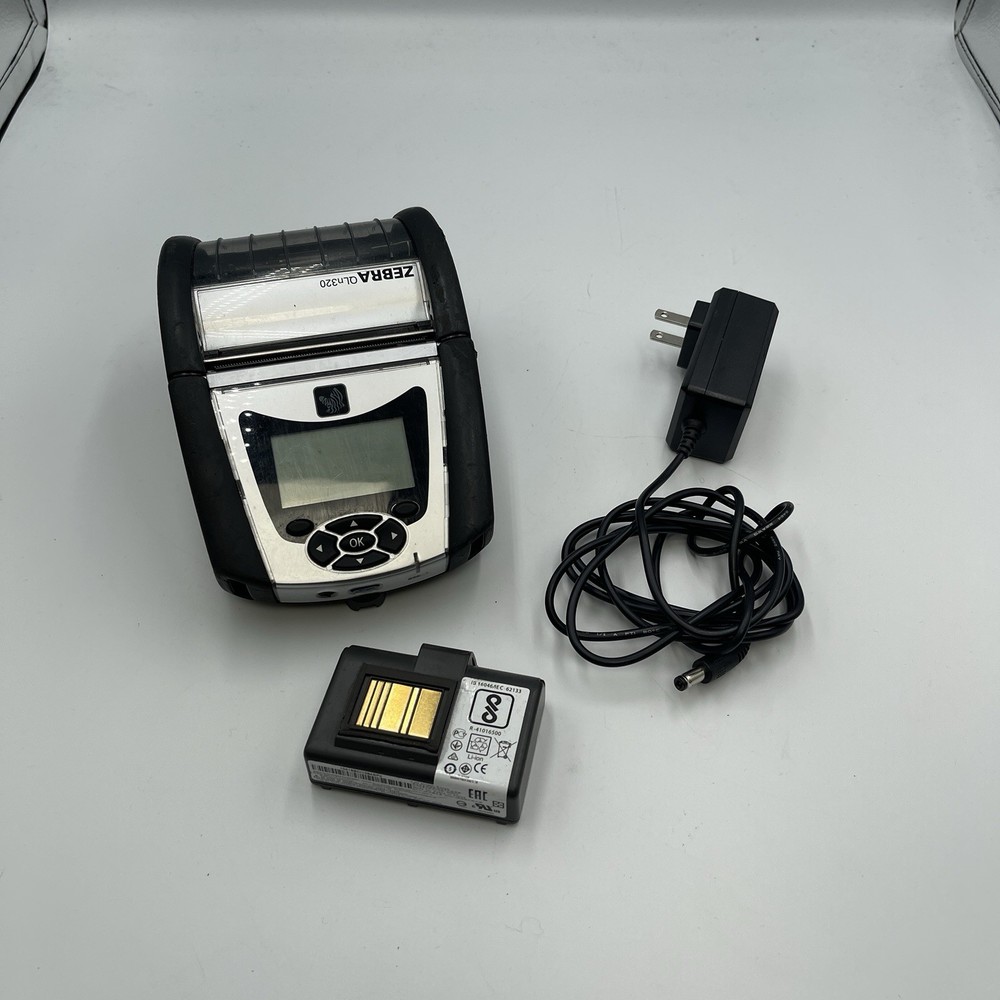 Zebra QLN320 Barcode Printer, WiFi, Bluetooth, Charger, And Battery