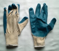 120 PAIR, LARGE, BLUE LATEX PALM COATED STRING KNIT GLOVES, NEW