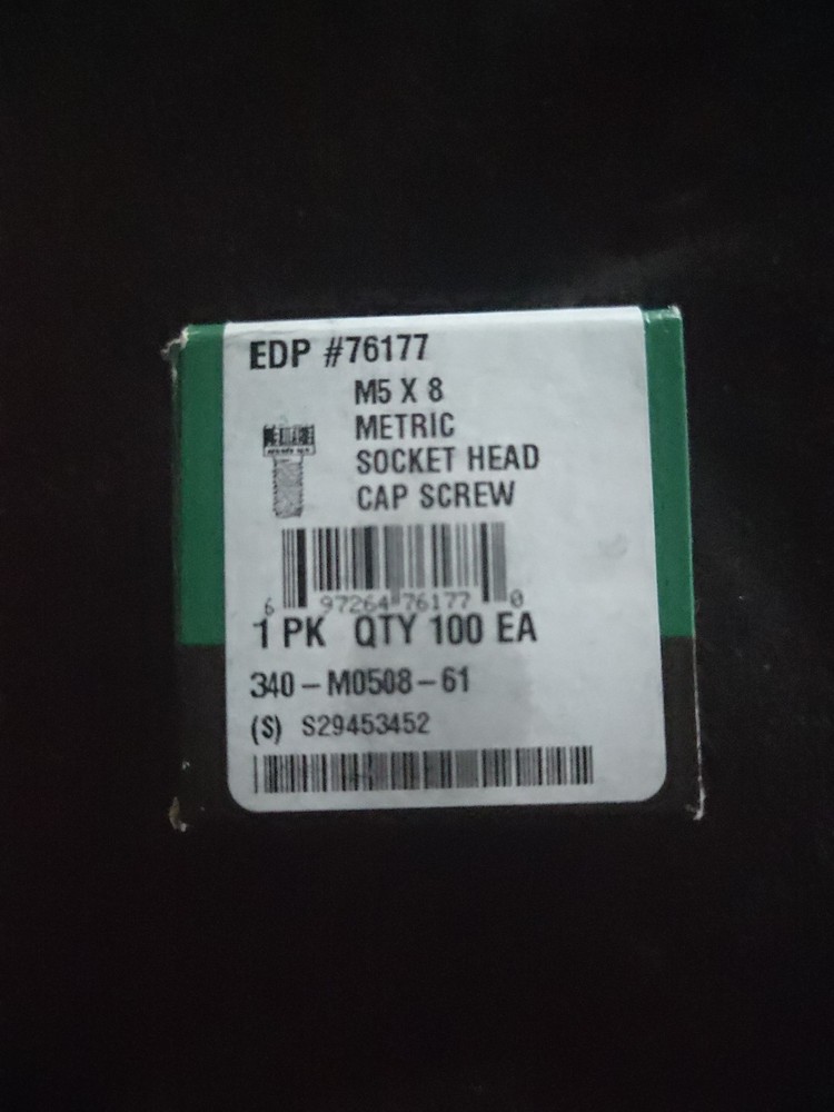 Holo-Krome M5 x 8mm Metric Socket Head Cap Screws EDP #76177 MADE IN US BRANDNEW