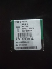 Holo-Krome M5 x 8mm Metric Socket Head Cap Screws EDP #76177 MADE IN US BRANDNEW