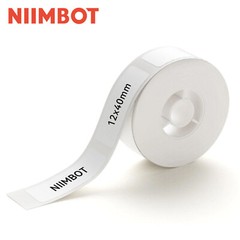 Label Maker Tape 12x40mm, 1/2 inch x 1 3/4 Label Stickers for NIIMBOT D110 D11