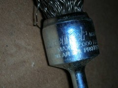 WEILER 10008 EBA-21, 3/4″ Steel Crimped Wire End Brush 1/4″ Shank .020″ Wire USA