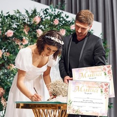 Floral Marriage Certificates, Wedding Certificate for Wedding Ceremony Propos…
