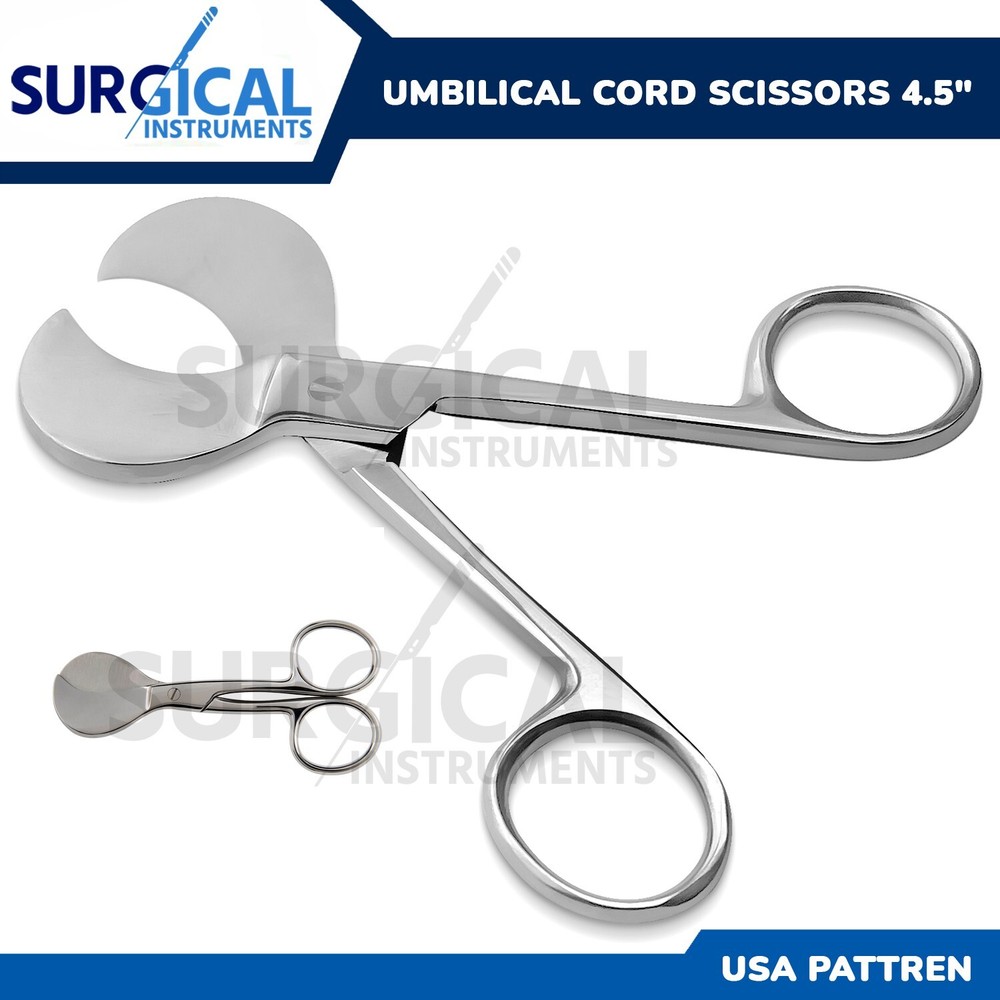 German Grade Umbilical Cord Cutter (Cord Scissors) 115mm Straight Gynecology