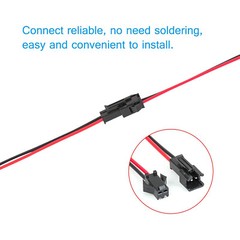 2-Pin For JST SM Plug Male+Female Connector 22 AWG 10CM Electrical Cable Wire