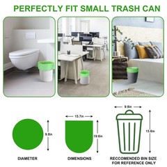 Compostable Trash Bags 2.6 Gallon – Unscented Biodegradable Small Garbage Bag…