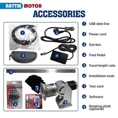 Raycus 50W 30W 20W Fiber Laser Marking Machine Silver Metal Engraving Lightburn