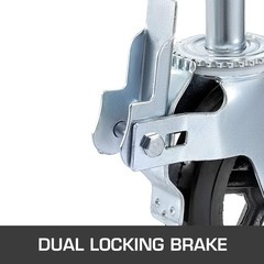 8 Inch Swivel Caster Wheels Dual Lock Plate Mount Heavy Duty 1100lbs Each 4 Pack