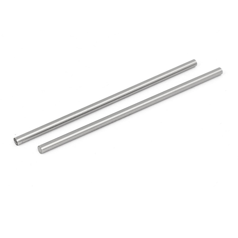 3.5mm Dia 100mm Length HSS Round Shaft Rod Bar Lathe Tools Gray 2pcs