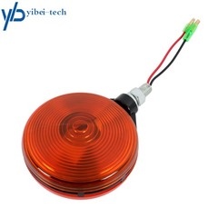 Red/Amber Round Side Marker Light Lamp Dual Face Turn Signal 2 PCS For Tractor