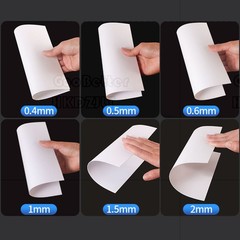 PVC Plastic Sheet Thin Slice White Black Thick 0.2 mm 0.3 mm – 2 mm A3 A4 A5