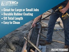 TEMCo Drill-Powered Concrete Vibrator – 5-Foot Length for Effective Vibration
