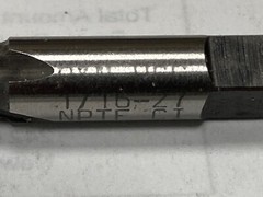 R&N 46262, 1/16-27 Dryseal Taper Pipe Tap (NPTF), Ground Thread, 1-N Treated