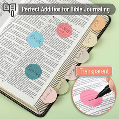 – round Transparent Sticky Notes, 560 Pcs, Pastel Colors, round Translucent Stic