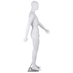 Male Mannequin Dress Form 73″ Adjustable Stand w/Base White Mannequin Full Body