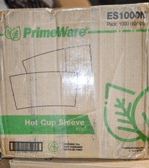 10 Packs of 100 Disposables Kraft Paper Hot Coffee Cup Sleeves, Case of 1000