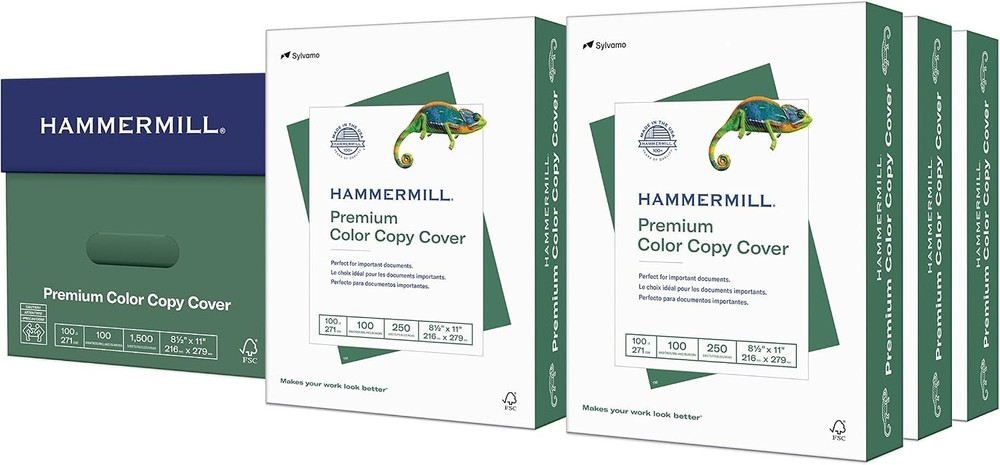 Cardstock, Color Copy, 100 lb, 8.5 x 11-6 Pack 1,500 Sheets – 100 Bright, Ma…