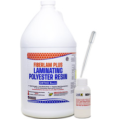 FIBERLAM PLUS 10 Gallons POLYESTER RESIN +MEKP (for laminating,cloth,mat,strand)