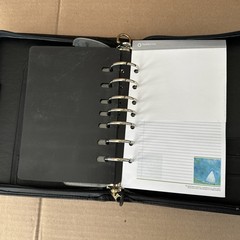 VTG Franklin Covey Genuine Leather Zipper Binder, Dark Green 10.5”x8”x2” (SC470)