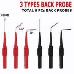 8Pcs Automotive Back Probe Kit Multimeter Test Leads Alligator Clips Wire Tool