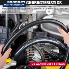 1/2 Inch (12mm) ID Fuel Line Hose 16.4FT NBR Rubber Push Lock Hose High Pressure