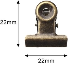 100 PCS Metal Hinge Clips, Bronze Small Clips 100pcs 0.87Inch, Cyan