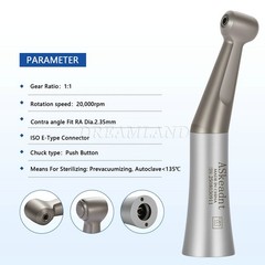5x dental Low Speed Contra Angle Handpiece FX205 Push Button Chuck 2.35mm Bur u