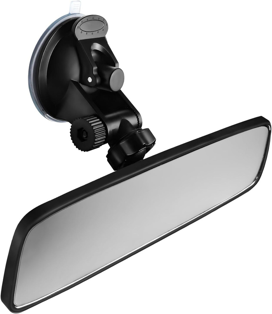 Rear View Mirror, Adjustable Interior Rearview Mirror with Suction Cup, anti Gl