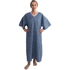 3 Pack – Hospital Patient Gown, IV, Tieside w/Telemetry Pocket, Size Medium – XL