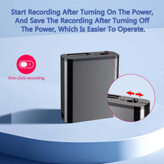 Only 0.25Cm Mini Voice Activated Recorder Built-In Magnet Small Digital Audio Re