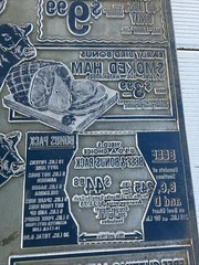 Vintage Metal Printing PlatesBEEF BUTCHER ADVERTISING NEWSPAPER PLATE