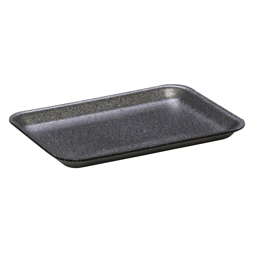 CKF 2S Black Foam Meat Trays – 100 Count | Butcher Grocery Food Packaging