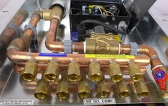 Precision plumbing products PT-12 12 port heat Hydronic Manifold brass copper