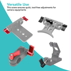 Adjustable 4pcs Thumb Lever Screw, M4*17mm & M6*17mm Sizes (Red or Black)
