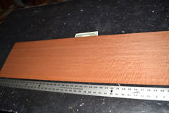 Makore Raw Wood Veneer Sheet 11.5 x 43 inches 1/42nd thick 35137-01
