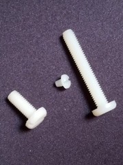 Nylon Plastic Slotted Pan Head Machine Screws Packs of 25