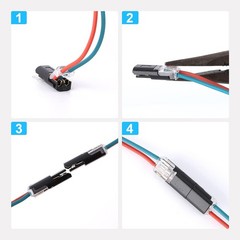 150 PCS Double-Wire Plug-in Cable Snap Connector Terminal Block w Locking Buckle