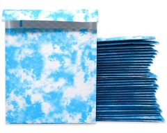 6×10 Tropical, Black/Gold Star, Polka Dots, Clouds Poly Bubble Shipping Mailers