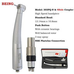 BEING Dental Fiber Optic High Speed Handpiece Push Turbine 4 6Hole Coupling NSK