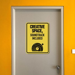 Portrait Round Plus Creative Space, Soundtrack Include Wall or Door Sign
