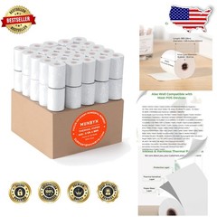 High-Quality 2 1/4″ x 85ft Thermal Receipt Paper Rolls – 50 Count, Biodegradable