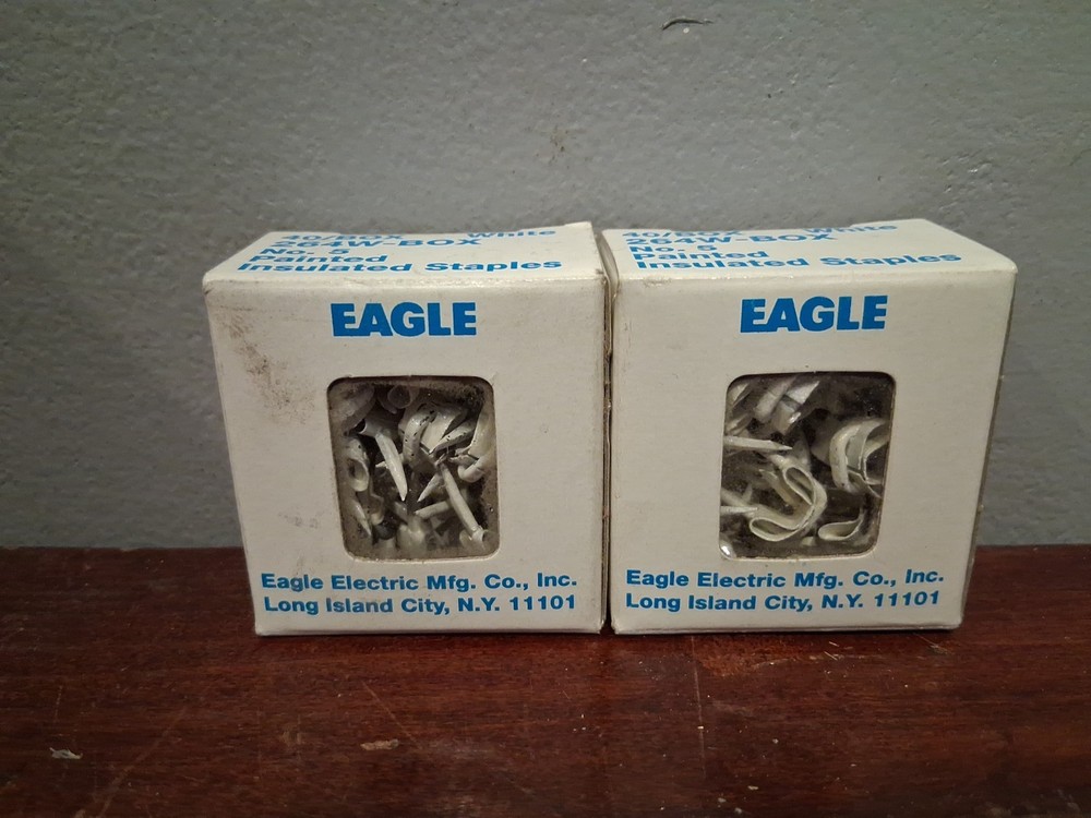 40-PK INSULATED STAPLES White No. 5 EAGLE NEW # 264W-BOX (2 Boxes)